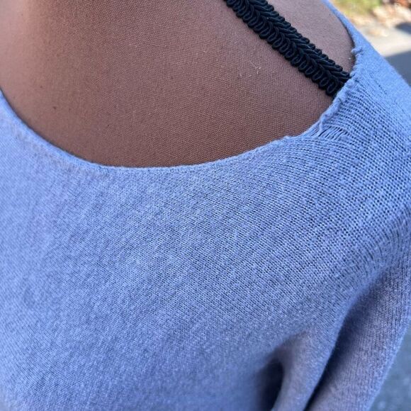 Joan Vass Studio Long Sleeve Distressed Boat Neck Sweater, Women’s Small - Picture 7 of 10